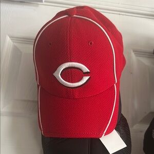 Red Baseball Cap with White Logo